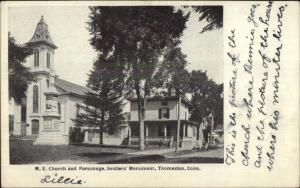 Thomaston CT ME Church & Parsonage c1905 Postcard