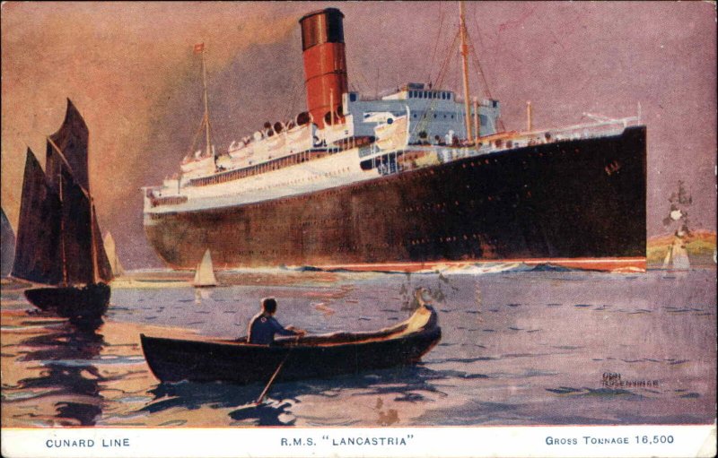 ROSENVENGE Hunstanton Norfolk 1929 PC Steamship Ship RMS Lancastria