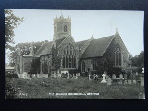 Suffolk RICKINGHALL St Mary's Church - Old RP Postcard