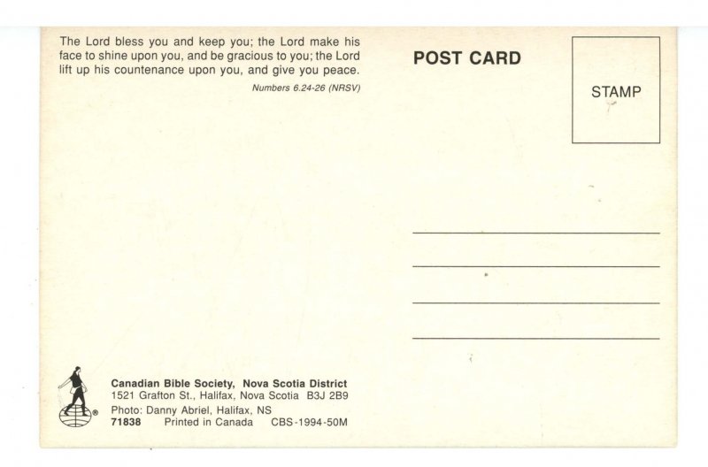 Canada - Nova Scotia,  Biblical Message with Lighthouse (continental size)