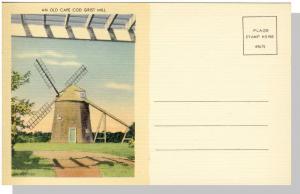 Divided Cape Cod, Massachusetts/Mass/MA Postcard, Grist Mill, Near Mint!