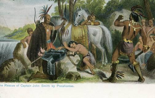 VA - Historic Jamestown - The Rescue of Capt. John Smith by Pocahontas