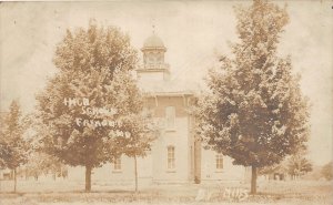 F43/ Fremont Indiana RPPC Postcard 1908 High School Building