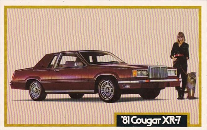 Advertising 1981 Mercury Cougar XR-7