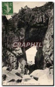 Old Postcard Quiberon Cave Kergroix