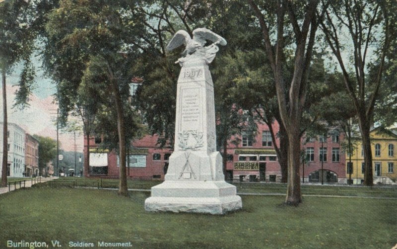 BURLINGTON, Vermont, 1909; Soldier's Monument