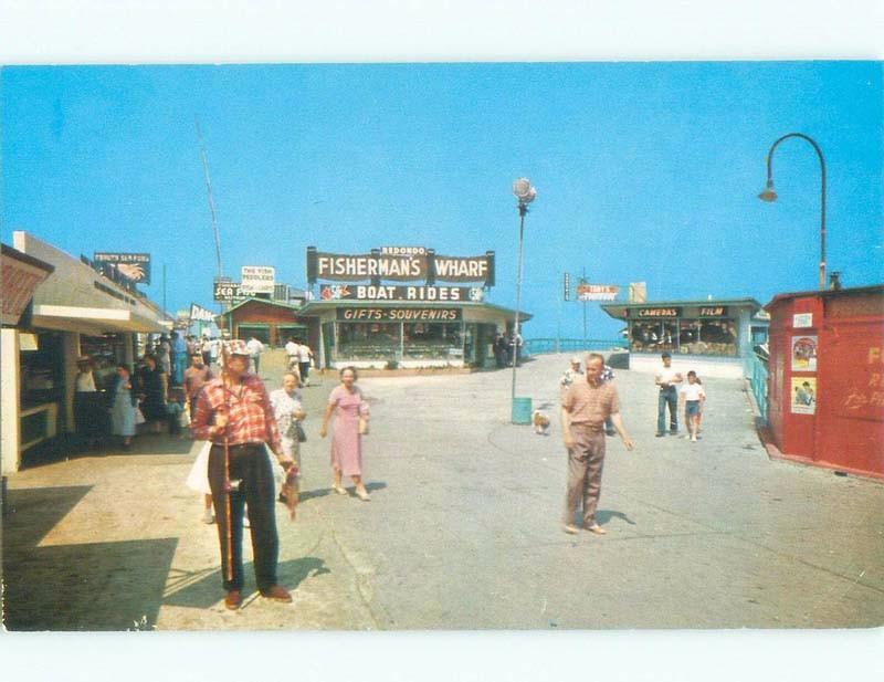 Pre-1980 GIFT SHOP & BOAT RIDES AT WHARF Redondo Beach - Los Angeles CA E6970