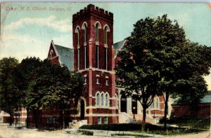 1910s Grace M.E. Church Decatur IL Postcard