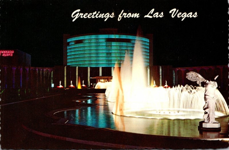 Nevada Las Vegas Greetings Showing Caesars Palace At Night