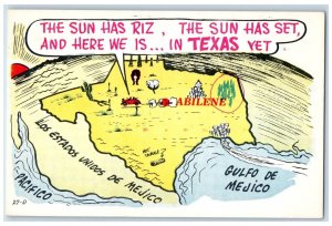 c1930's The Sun Has Riz Map Abilene Texas TX Unposted Vintage Postcard