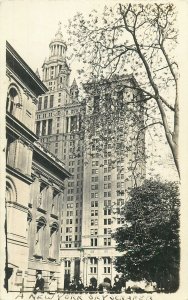 United States New York City municipal building skyscraper real photo postcard 