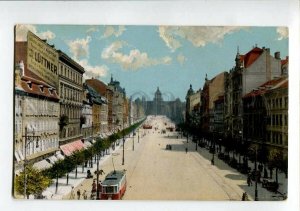 3150857 CZECH PRAHA Vaclavske namesti TRAM Vintage postcard