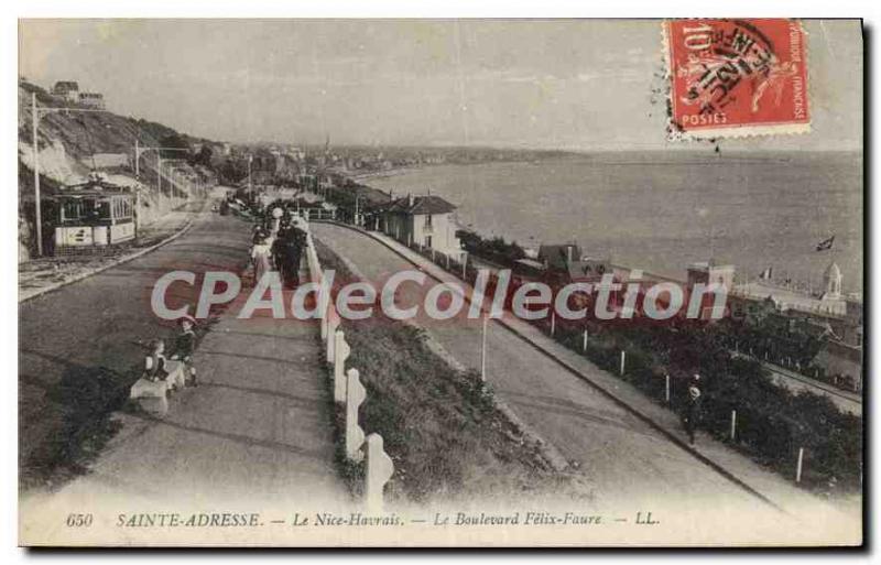 Postcard Old Sainte-Adresse Le Havre Nice Boulevard Felix Faure