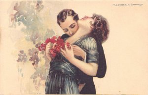 Art by Tito Corbella Love Romance Horse etc lot of 9 postcards B899