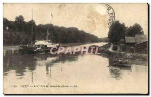 Old Postcard Caen L & # 39Arrivee Boat Le Havre