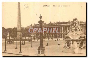 Old Postcard Paris Concorde Square