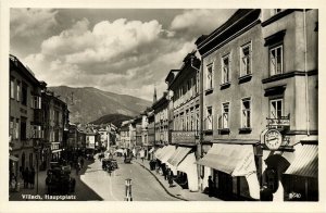 austria, VILLACH, Hauptplatz (1950s) RPPC Postcard