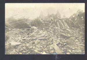 RPPC MESSINA ITALY EARTHQUAKE DISASTER SEATONVILLE ILL WHEATON PHOTO POSTCARD