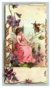 Vintage 1880's Victorian Trade Card Paul Mairesse - French Coffee Bee Fiddle