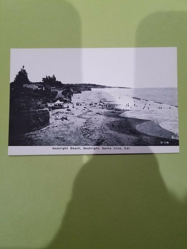 Antique Postcard, Seabright Beach, Seabright, Santa Cruz, Cal.  Circa 1920