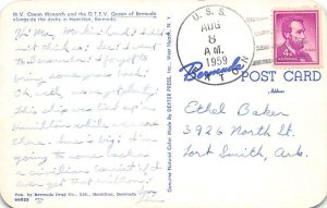 MV Ocean Monarch Furness Line Ship Postcard