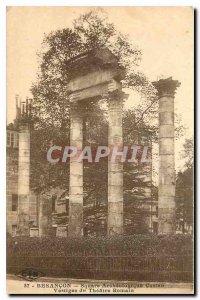 CARTE Postal Besancon Old Square Archaeological Remains of Roman Theater