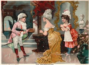 1880s-90s The Presentation Boy Offering Soap Two Women BT Babbitt's  Trade Card