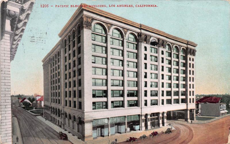 Pacific Electric Building, Los Angeles, Calif, Early Postcard, Used in 1909