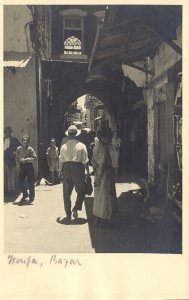 israel palestina, HAIFA, Bazaar (1910s) RPPC Postcard