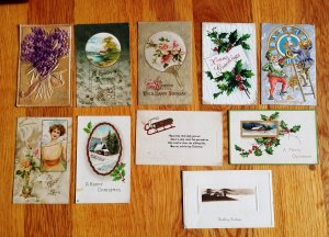 10 Old Embossed Post Cards