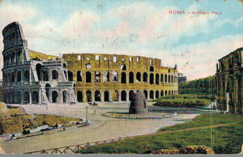 Italy Roma Anfiteatro Flavio Advertising postcard 02.90