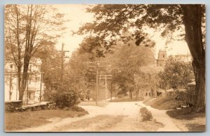 RPPC  Early Street Scene  Telephone Poles    Postcard  c1910