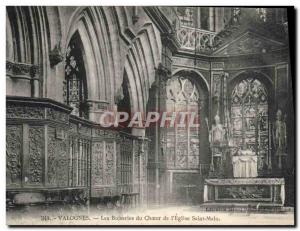 Old Postcard Valognes The woodwork Choir L & # 39Eglise Saint Malo