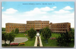 Hendrick Memorial Hospital~Abilene Texas~Vintage Linen Postcard
