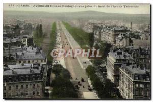 Paris 16 - Avenue du Bois de Boulogne taking view from the top of Triumph & #...