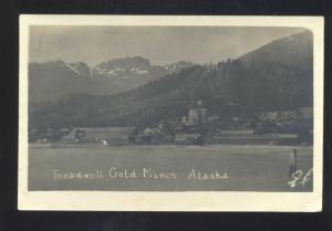 RPPC TREAWELL GOLD MINES ALASKA MINE MINING VINTAGE REAL PHOTO POSTCARD