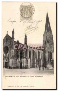 Old Postcard Langon near Bordeaux Church St Gervais