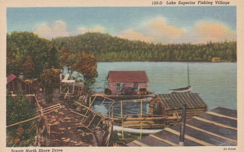 Fishing Village on North Shore Drive - Lake Superior MN, Minnesota - Linen