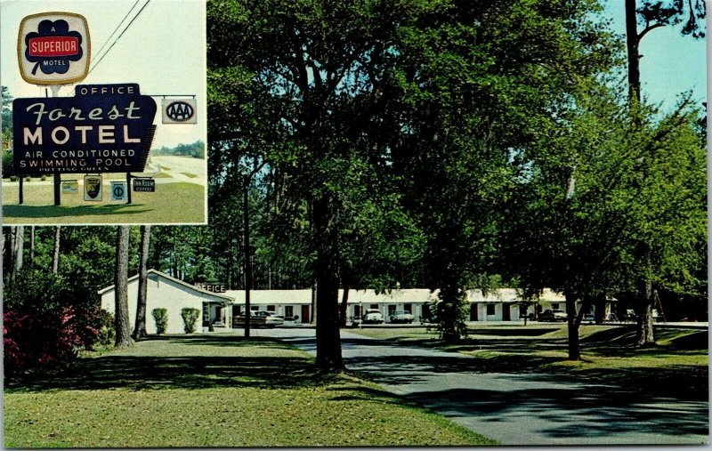 Vtg Ridgeland South Carolina SC Forest Motel Multiview 1960s Chrome Postcard