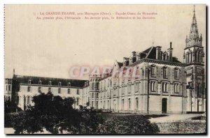 Old Postcard La Grande Trappe Pres Mortagne From West Facade Monastery