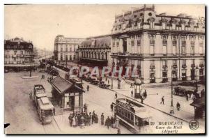 VINTAGE POSTCARD Tramway Bordeaux Parks South Departure 