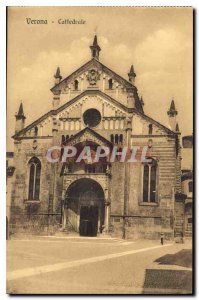 Postcard Old Verona Catthedrale