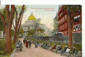 America Postcard -The Common and State House, Boston, Massachusetts - Ref 13544A