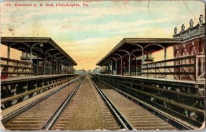 Elevated Railroad Bed Philadelphia Pennsylvania Vintage Postcard KO5