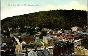 Vtg Birds Eye View Hot Springs Arkansas AR Ouachita Mountains Antique Postcard