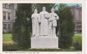 Wisconsin Green Bay The Spirit Of The Northwest Statue Curteich