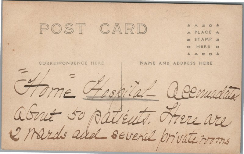 HOSPITAL ANTIQUE REAL PHOTO POSTCARD RPPC