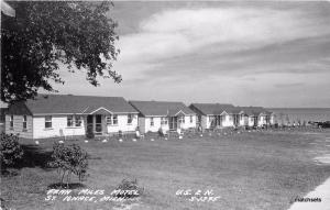 1940s Fran Miles Motel St Ignace Michigan RPPC Real photo postcard 5065