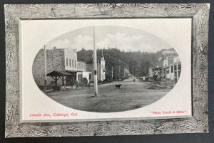 Mint USA Real Picture Postcard Lincoln Ave Calistoga California