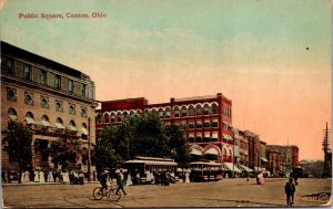 Postcard Public Square in Canton, Ohio